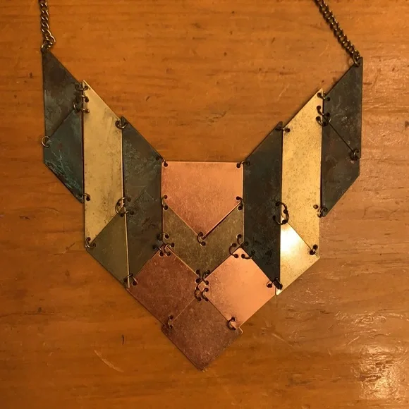 Copper and Brass Necklace - Picture 6 of 6